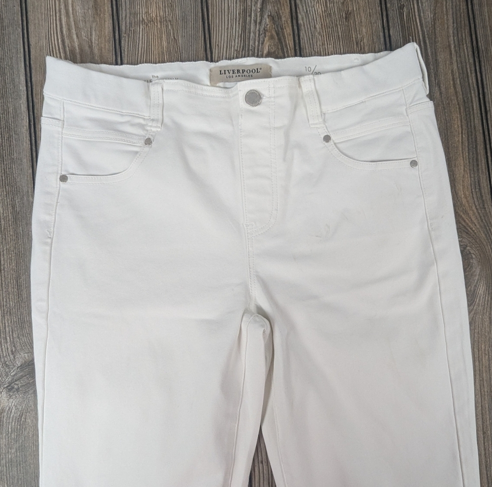 Liverpool Size 10 The Ankle Skinny In White - Picture 3 of 12